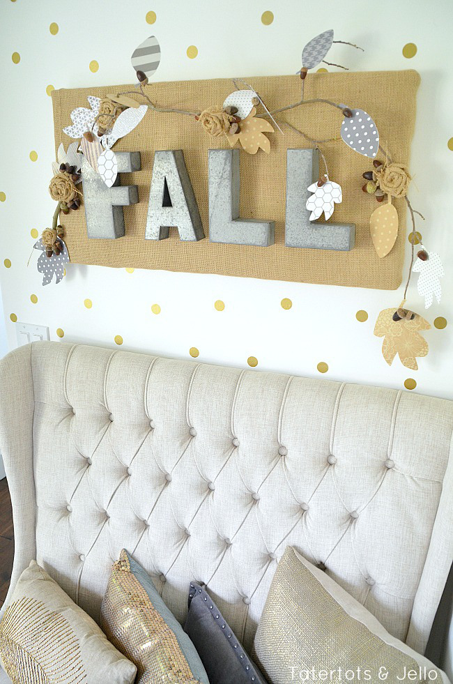 Fall Burlap and Metal Letter Wall Hanging!
