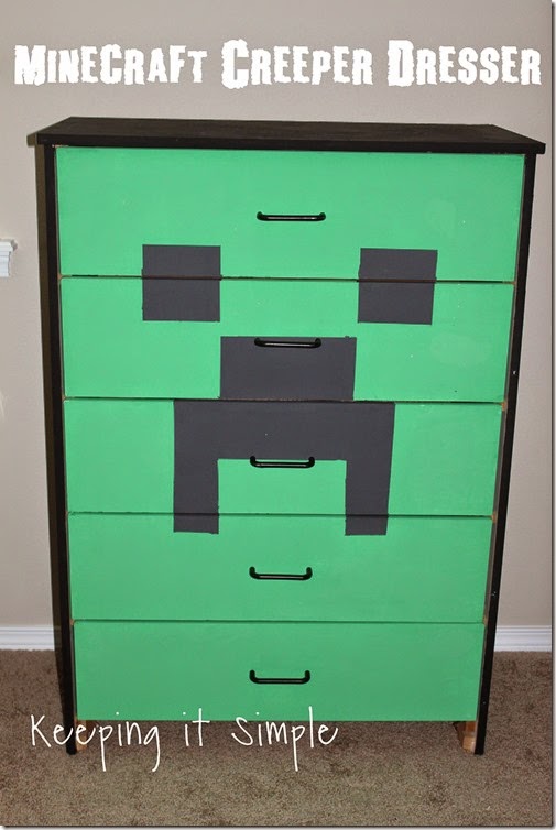 Minecraft Creeper Dresser with DecoArt Chalk Paint_thumb[3]